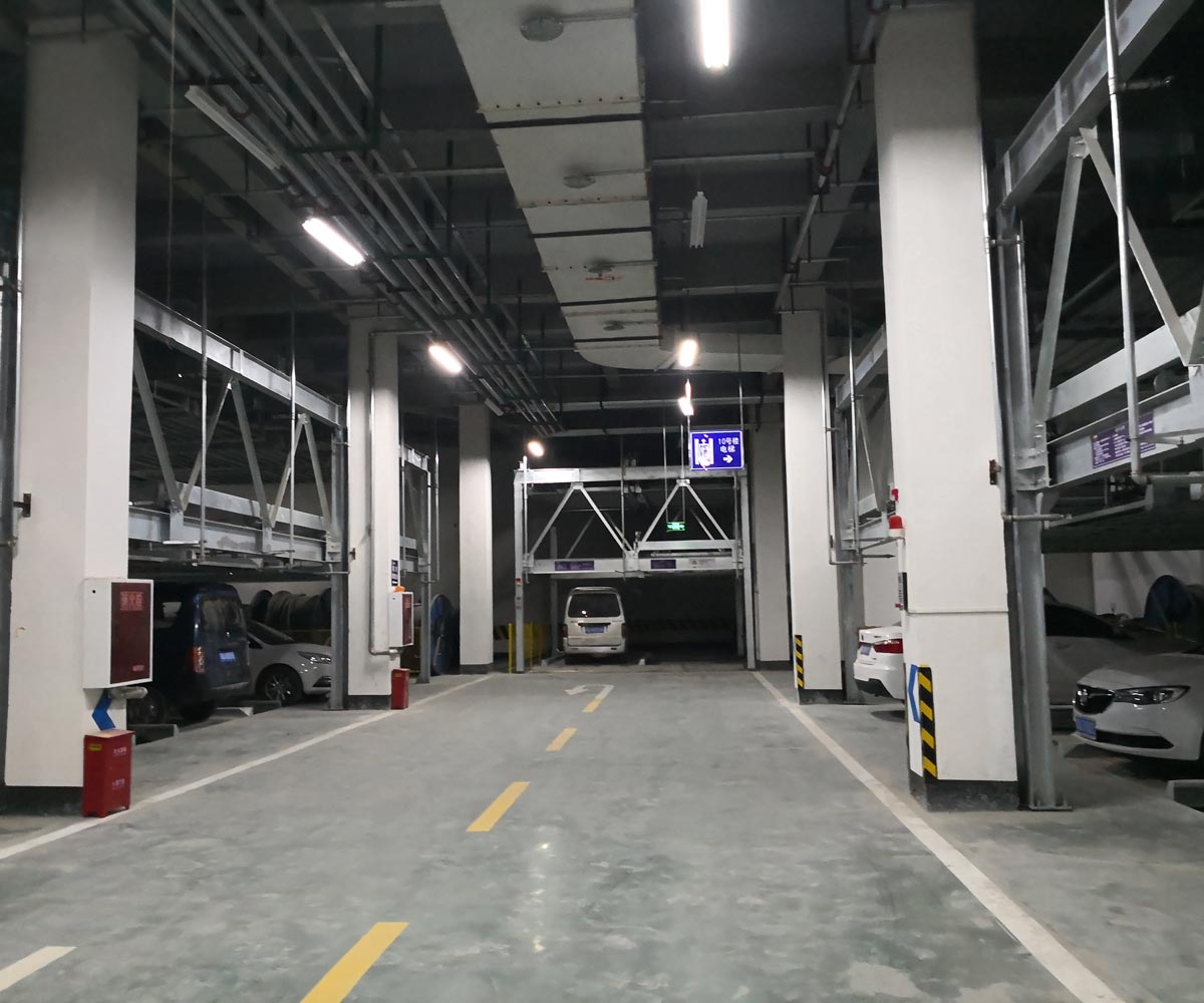 庆城负二正二地坑式PSH4D2四层升降横移机械式立体车库设备
